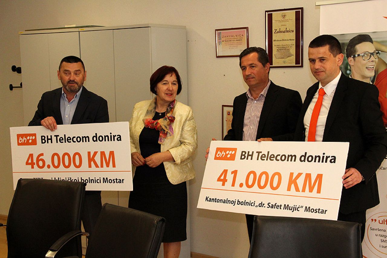 BH Telecom donirao 85 000 maraka zdravstvenim ustanovama u Mostaru