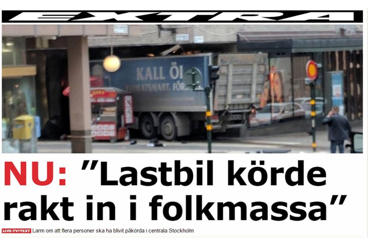 VIDEO | Kamion se zabio u trgovački centar u Stockholmu