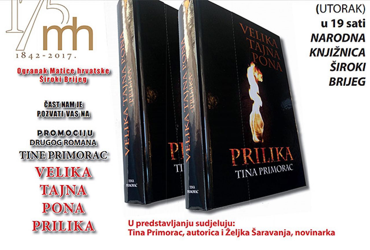 Promocija drugog romana Tine Primorac