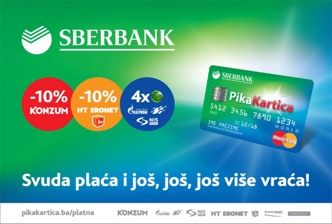 Nove pogodnosti Sberbank platne Pika Kartice