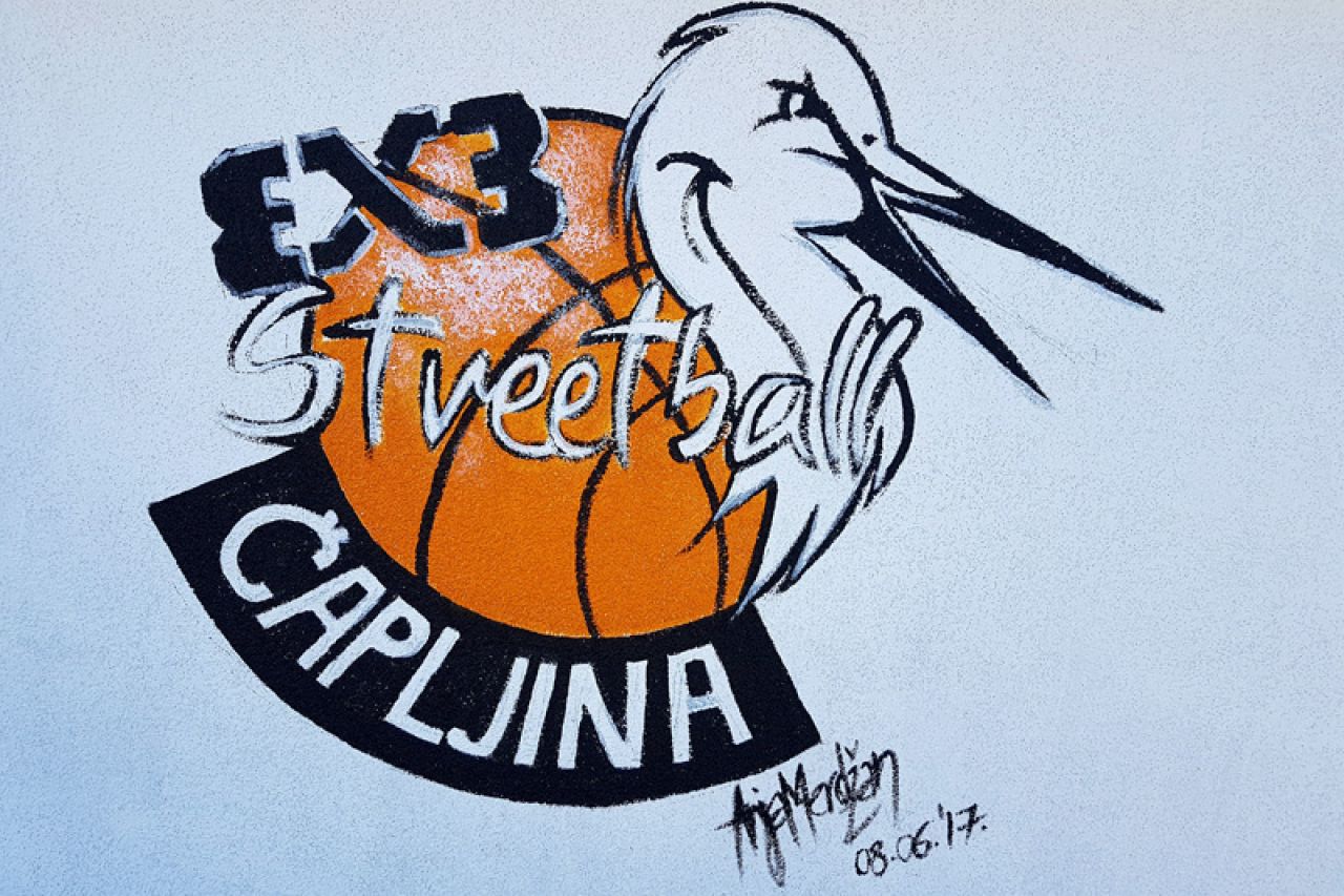 Čapljina: Tribine ocrtane posebnim grafitima povodom FIBA Streetball turnira