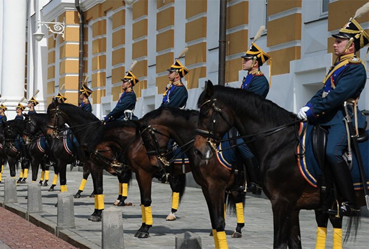 Кремлевский президентский полк лошади