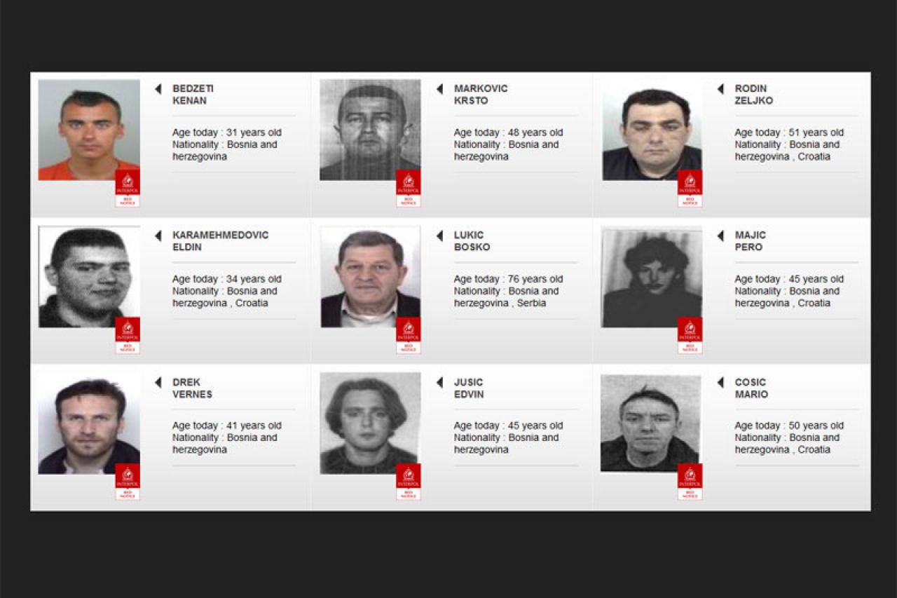 Desetine Bosanaca i Hercegovaca na tjeralicama Interpol-a