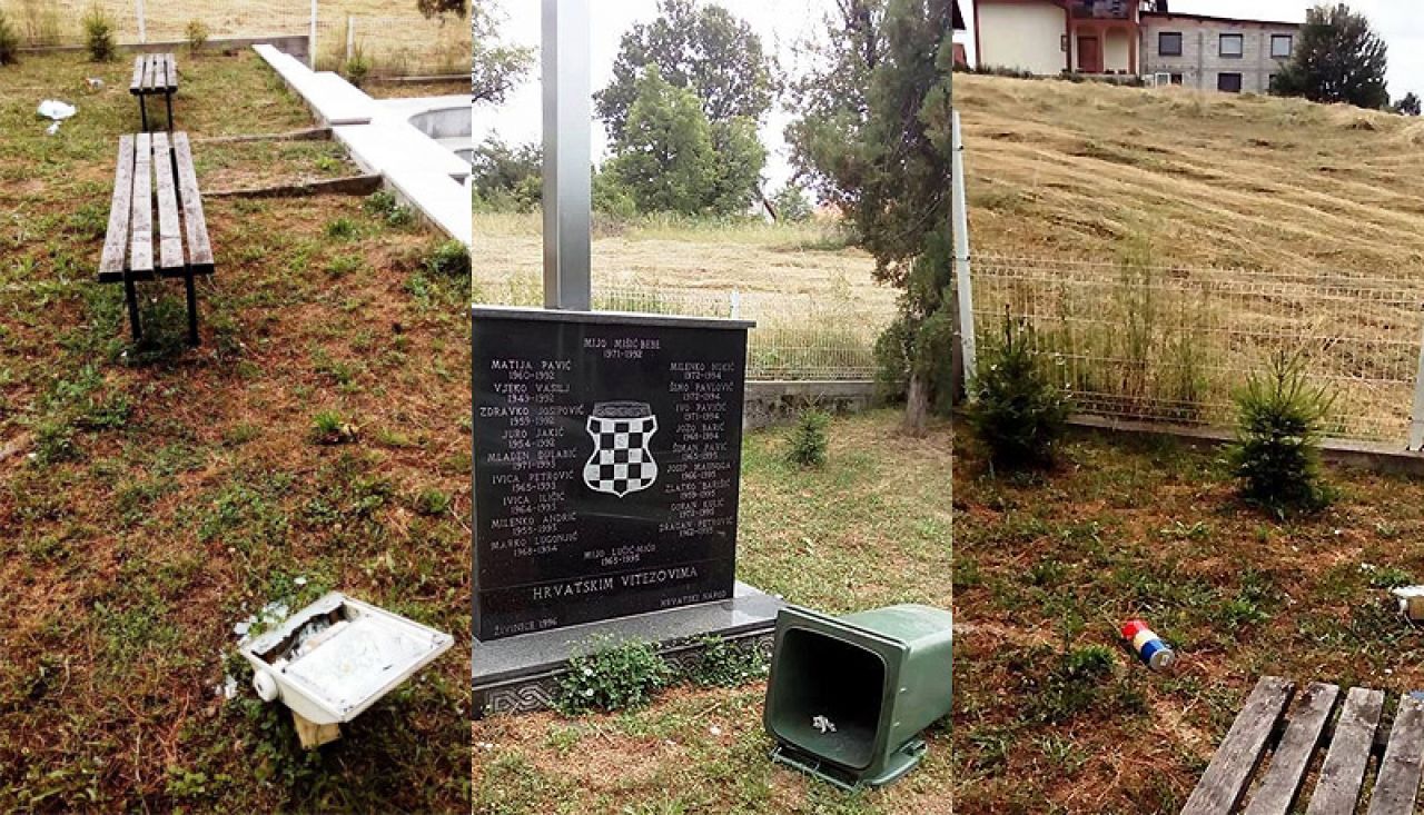 Vandali oskvrnuli spomenik hrvatskim žrtvama kod Živinica
