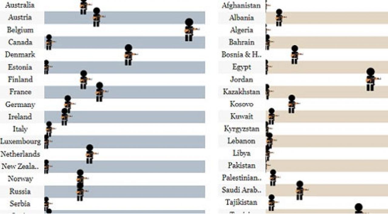 Objavljena karta s brojem ISIL-ovih boraca iz svjetskih država; gdje je BiH