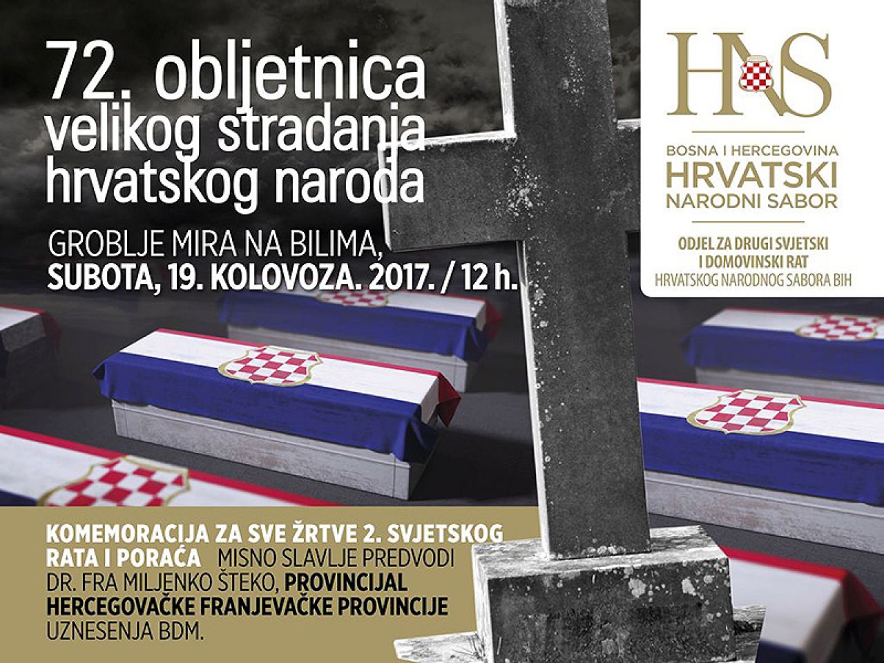 Obilježavanje 72. obljetnice velikog stradanja hrvatskog naroda