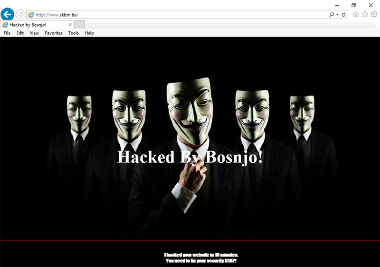 Haker Bošnjo srušio stranice SKB Mostar
