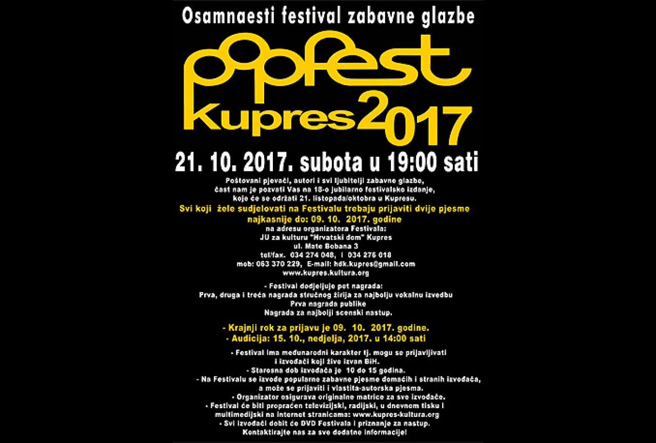 Popfest u Kupresu: Festival zabavne glazbe