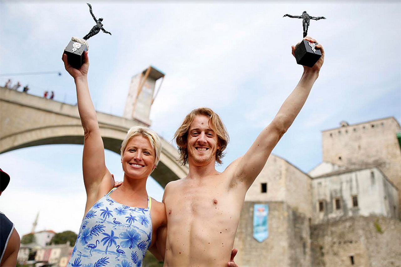 FOTO | Carlton i Hunt pobjednici Red Bull Clif Diving natjecanja u Mostaru