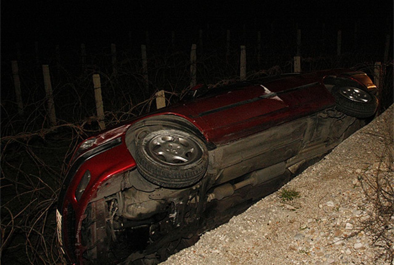 Autom sletio u vinograd