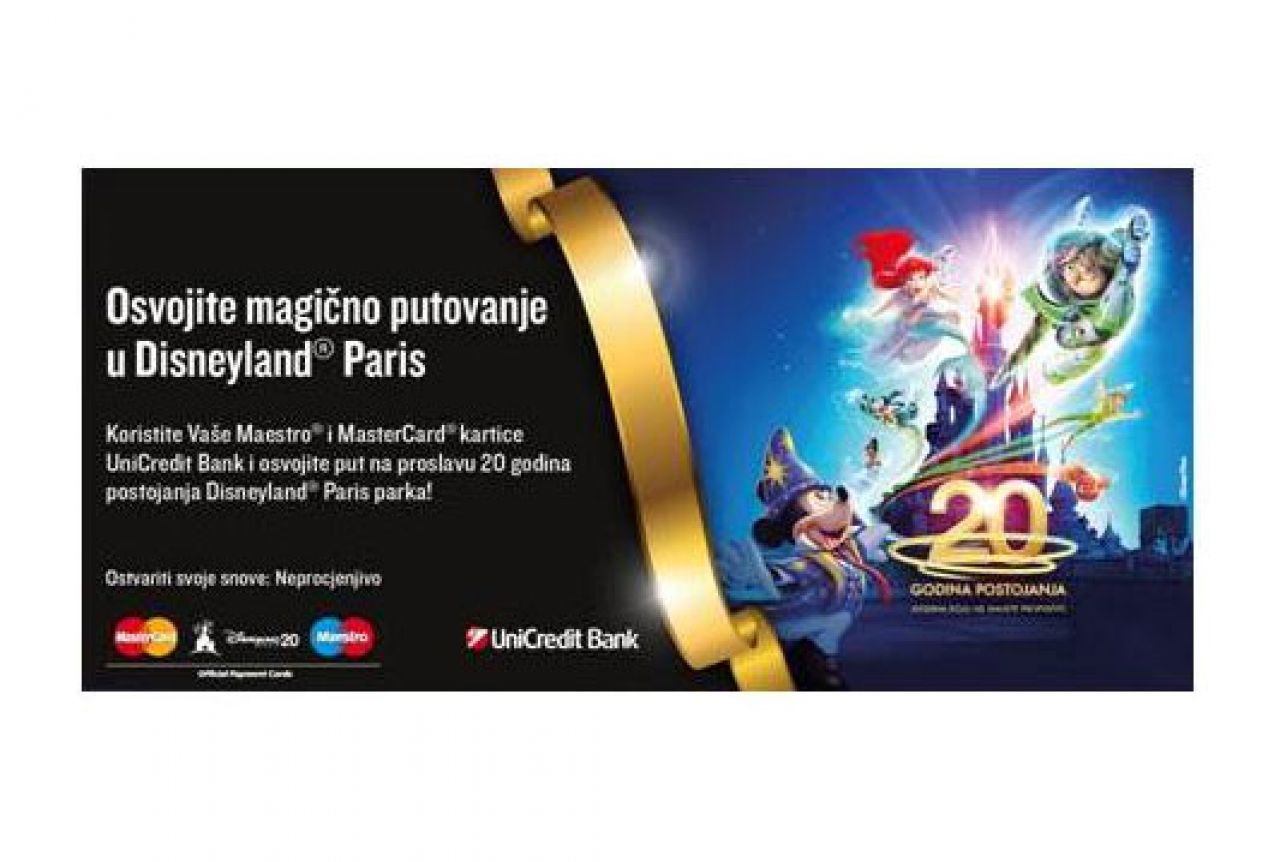 UniCredit Bank svoje klijente vodi na magično putovanje u Disneyland Paris