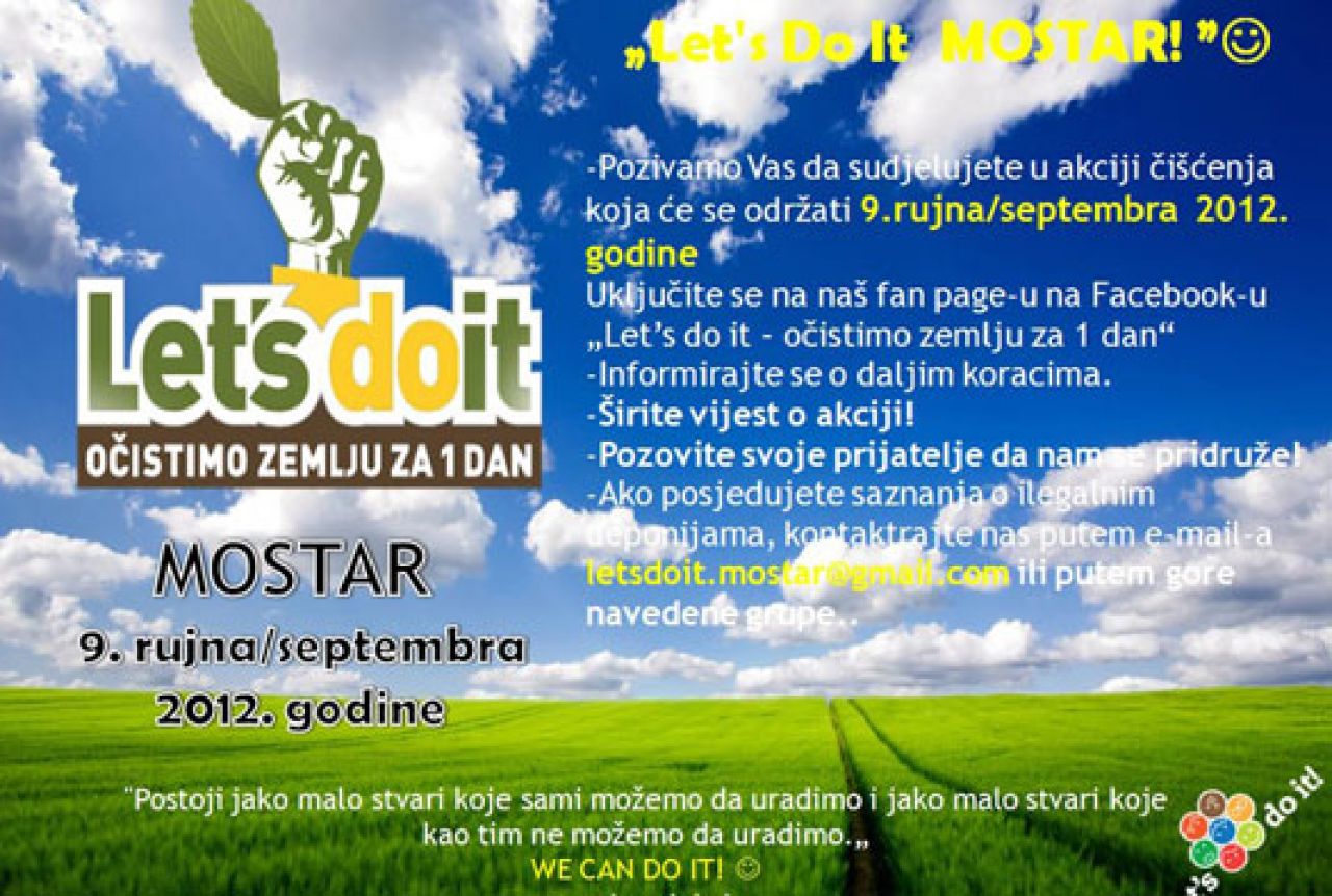 Grad Mostar pruža potporu akciji volontera ''Let's do it''