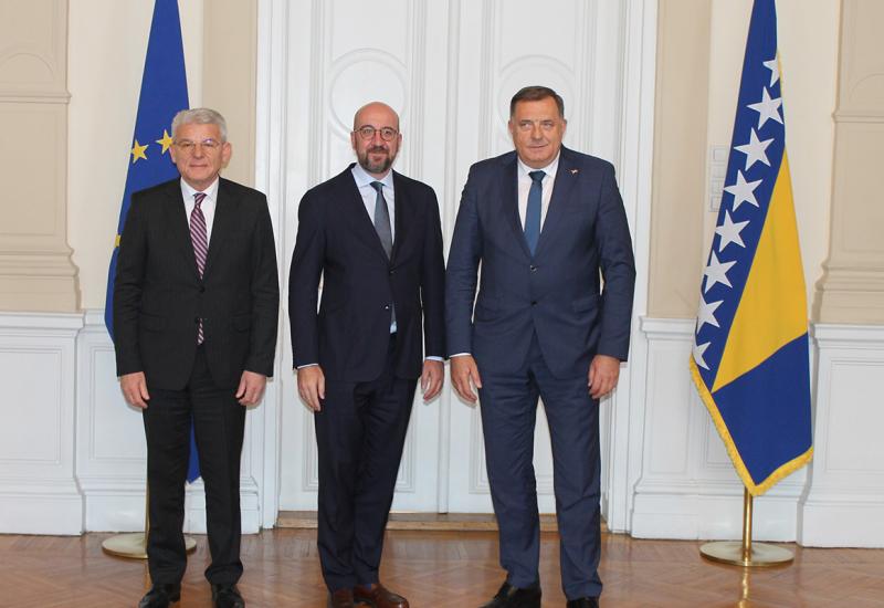 Dodik i Džaferović s Michelom: O EU i EUFOR-u