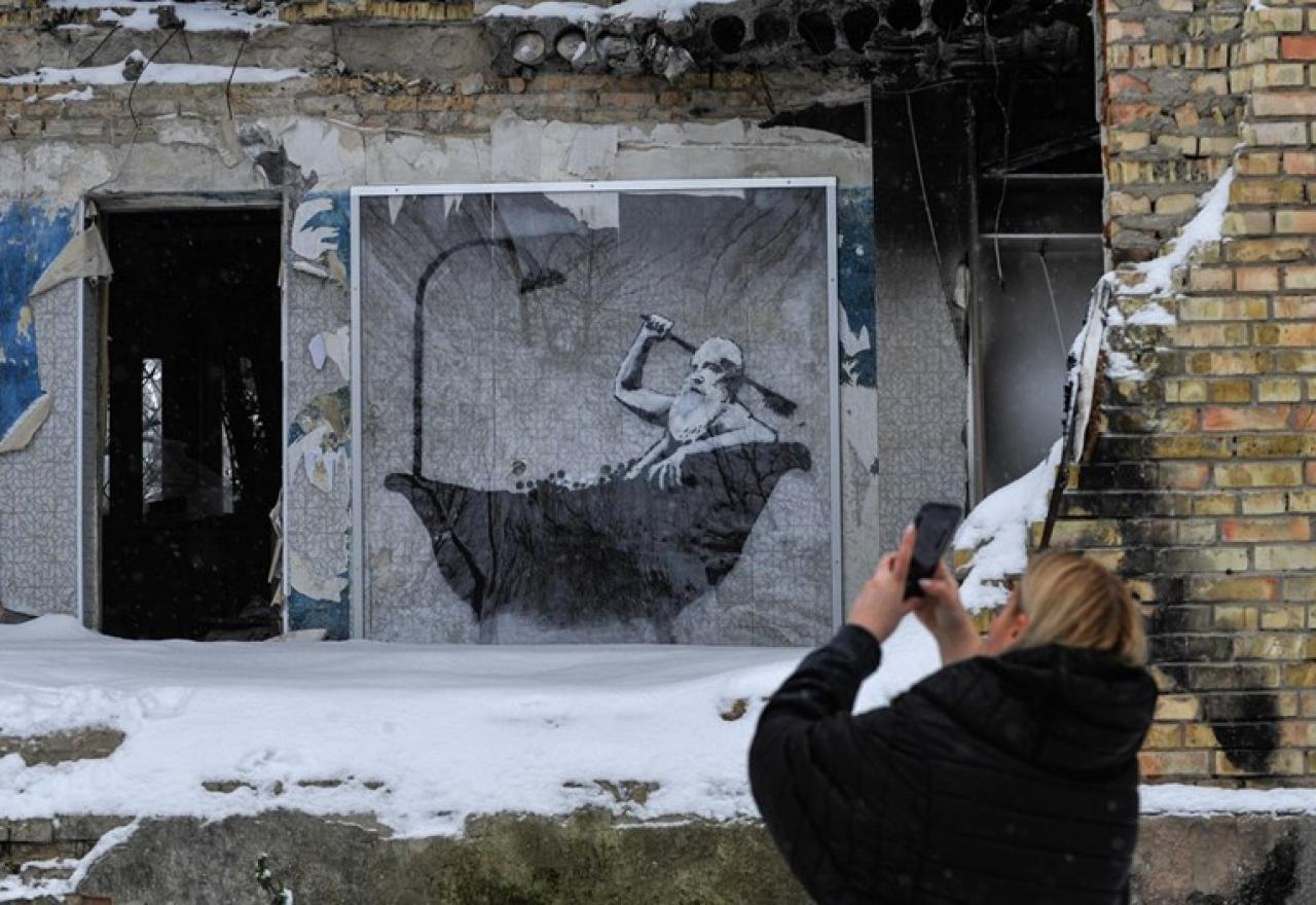 Banksy u Ukrajini: Novi mural u selu Horenka kod Kijeva 