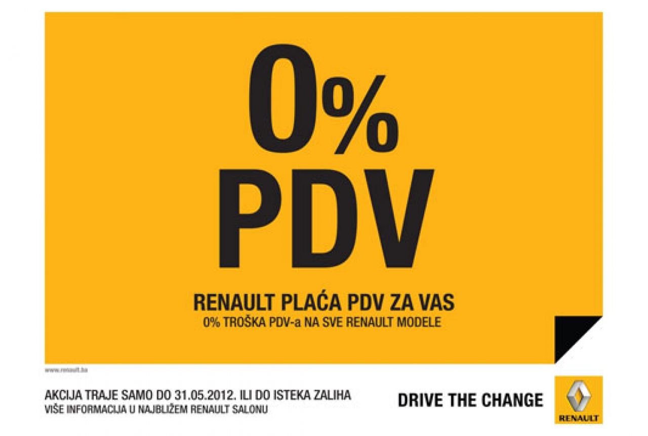Nova Renault akcija - 0% PDV-a