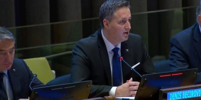 Bećirović u UN-u: Rezolucija o Srebrenici ispit za UN, nije prijetnja srpskom narodu