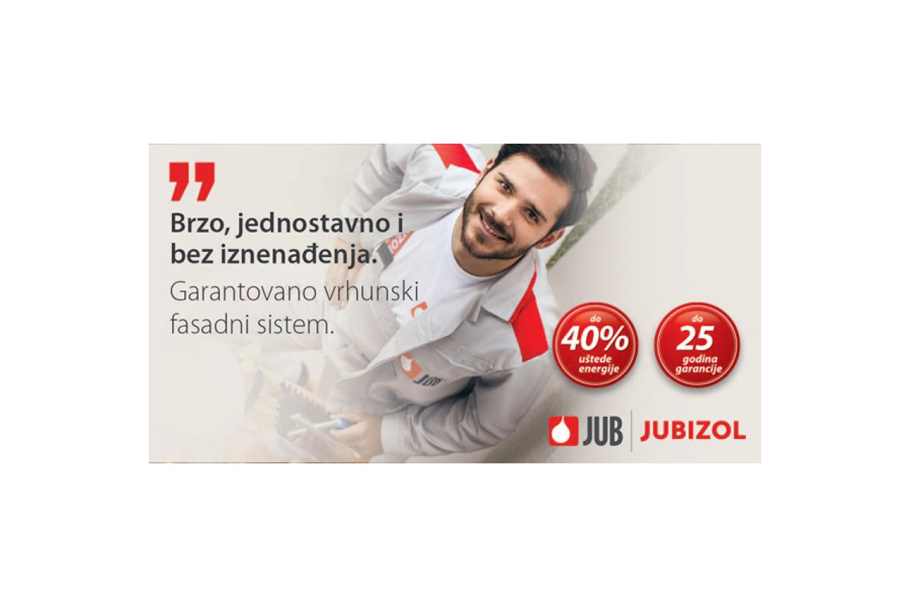 JUB ti poklanja, uz dugotrajnu garanciju, GRATIS fasadnu mrežicu pri odabiru kompletnog JUBIZOL fasadnog sistema