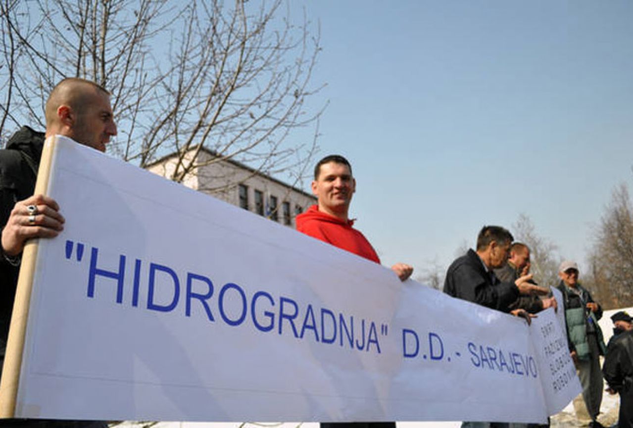 U ponedjeljak veliki prosvjed radnika Hidrogradnje pred zgradom Vlade FBiH