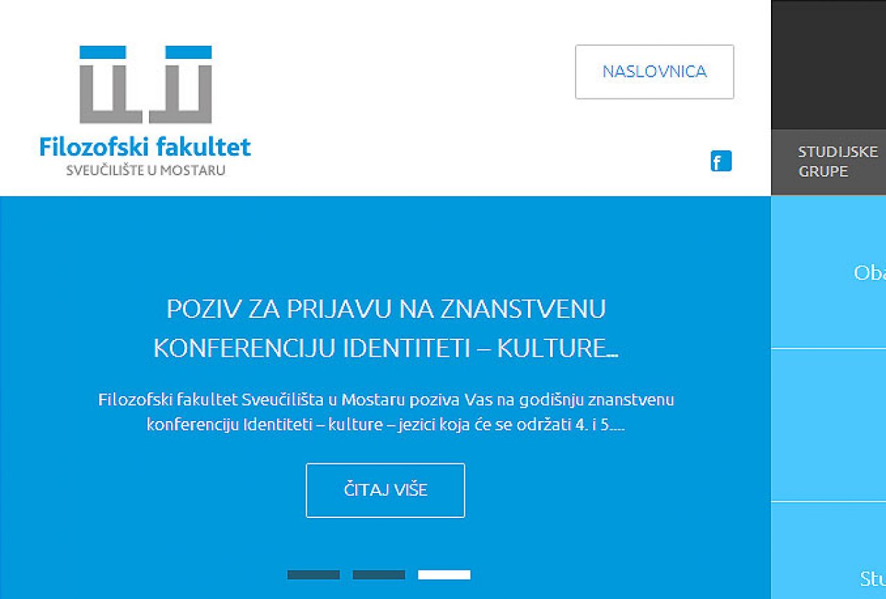 Filozofski fakultet Mostar pustio u rad redizajniranu službenu web stranicu