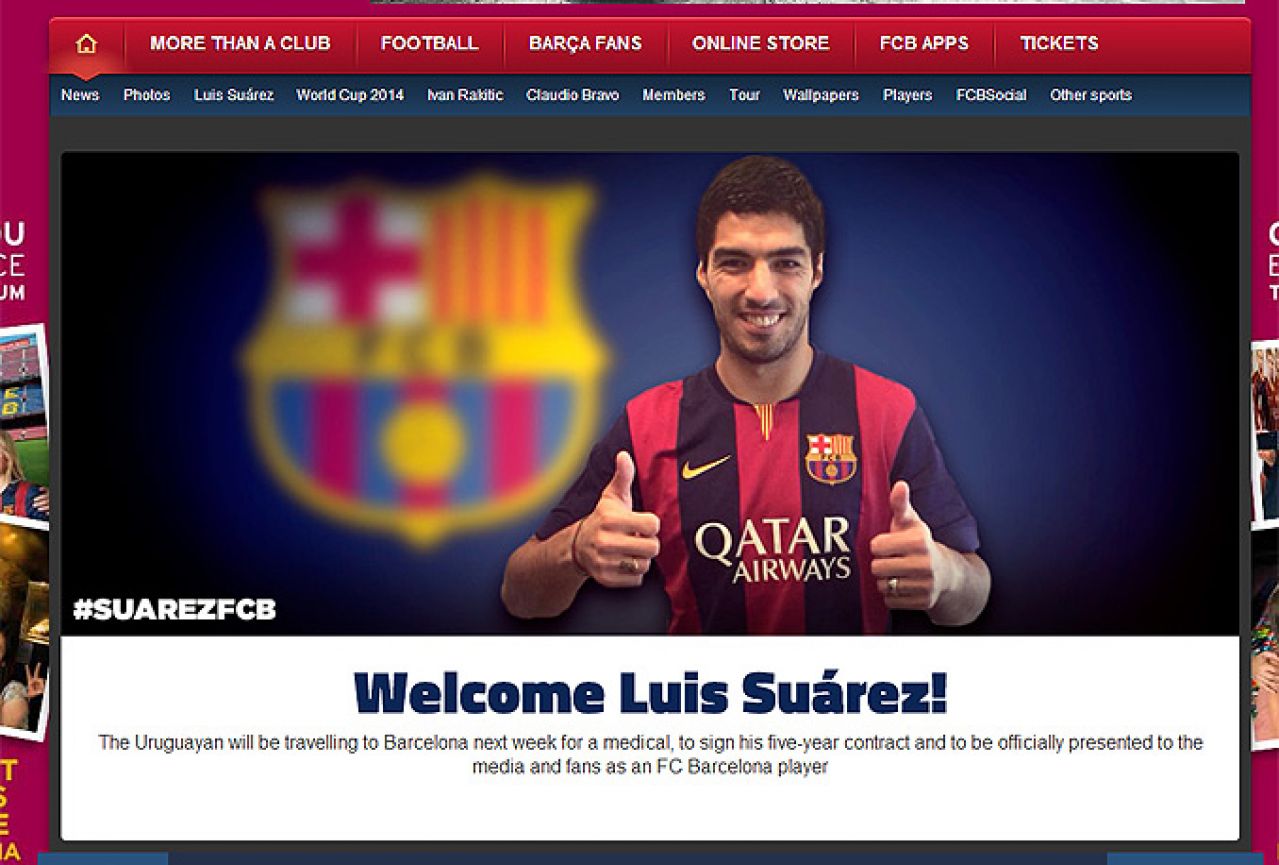 Barceloni zabranjeno predstavljanje Luisa Suareza za vrijeme trajanja njegove suspenzije