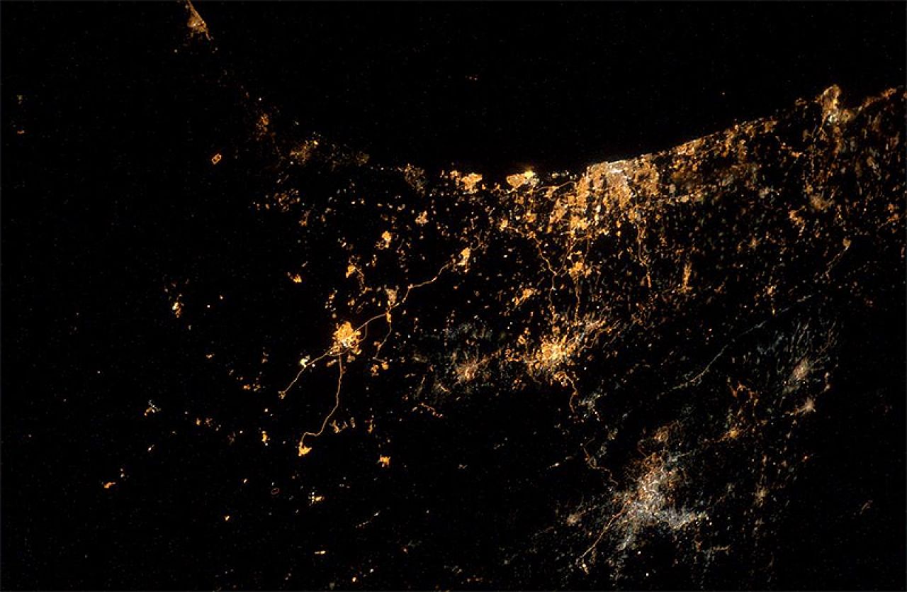 S ISS-a možemo vidjeti eksplozije i rakete kako lete iznad Gaze i Izraela
