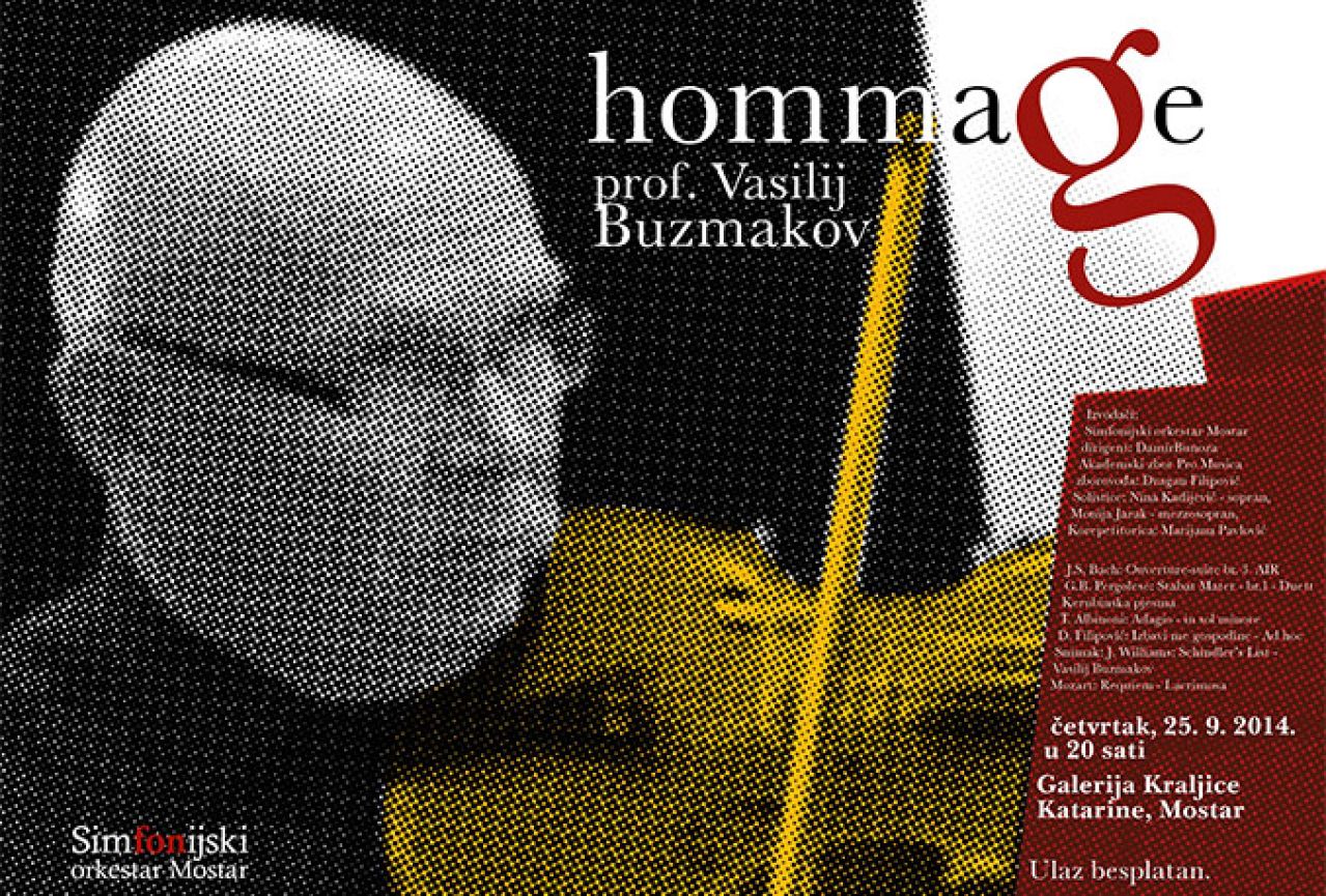 Simfonijski orkestar Mostar: Koncert u čast Vasilija Buzmakova