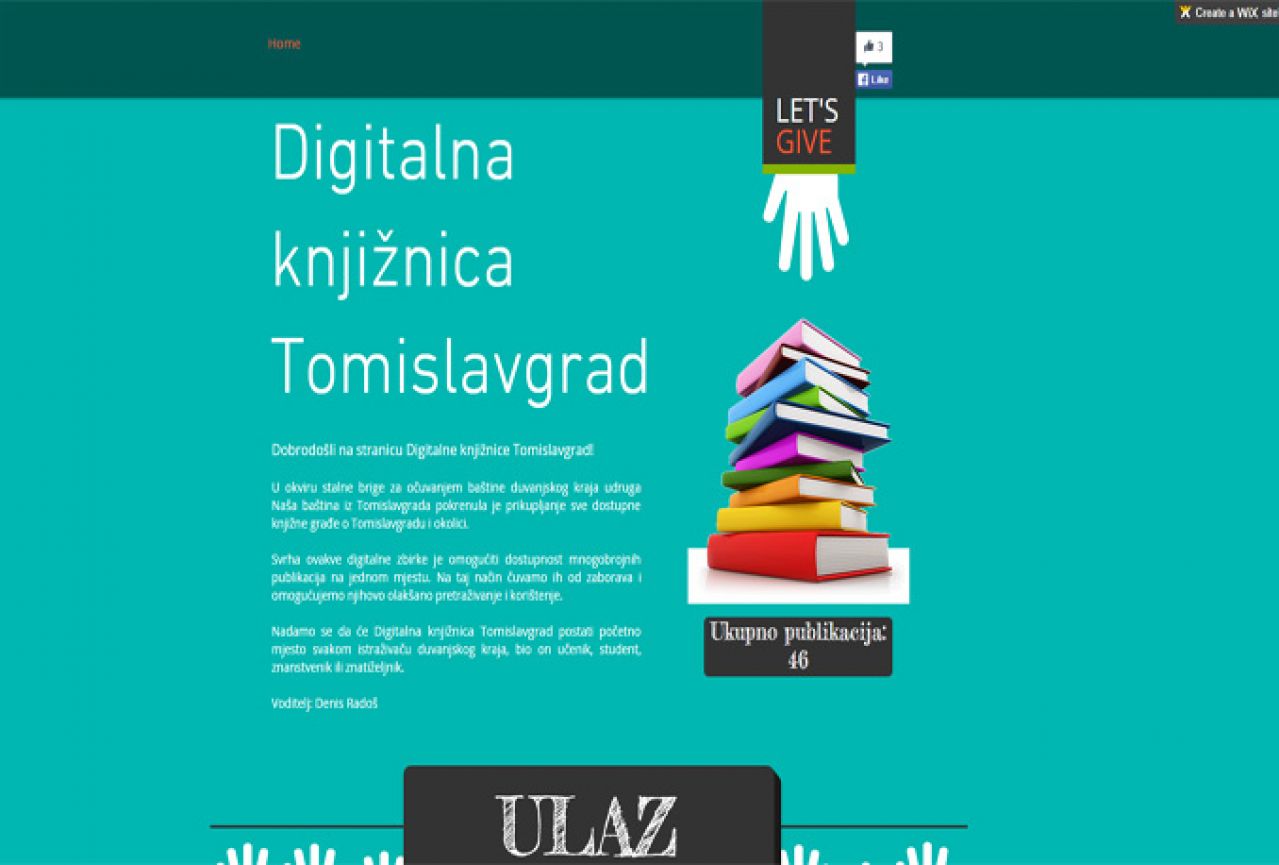 Udruga ''Naša baština'' Tomislavgrad pokrenula digitalnu knjižnicu