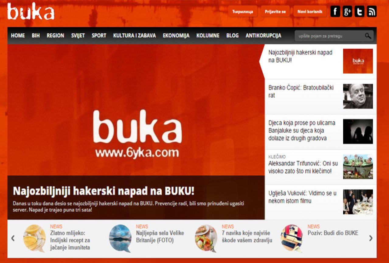 Portal Buka bio na meti ozbiljnog hakerskog napada