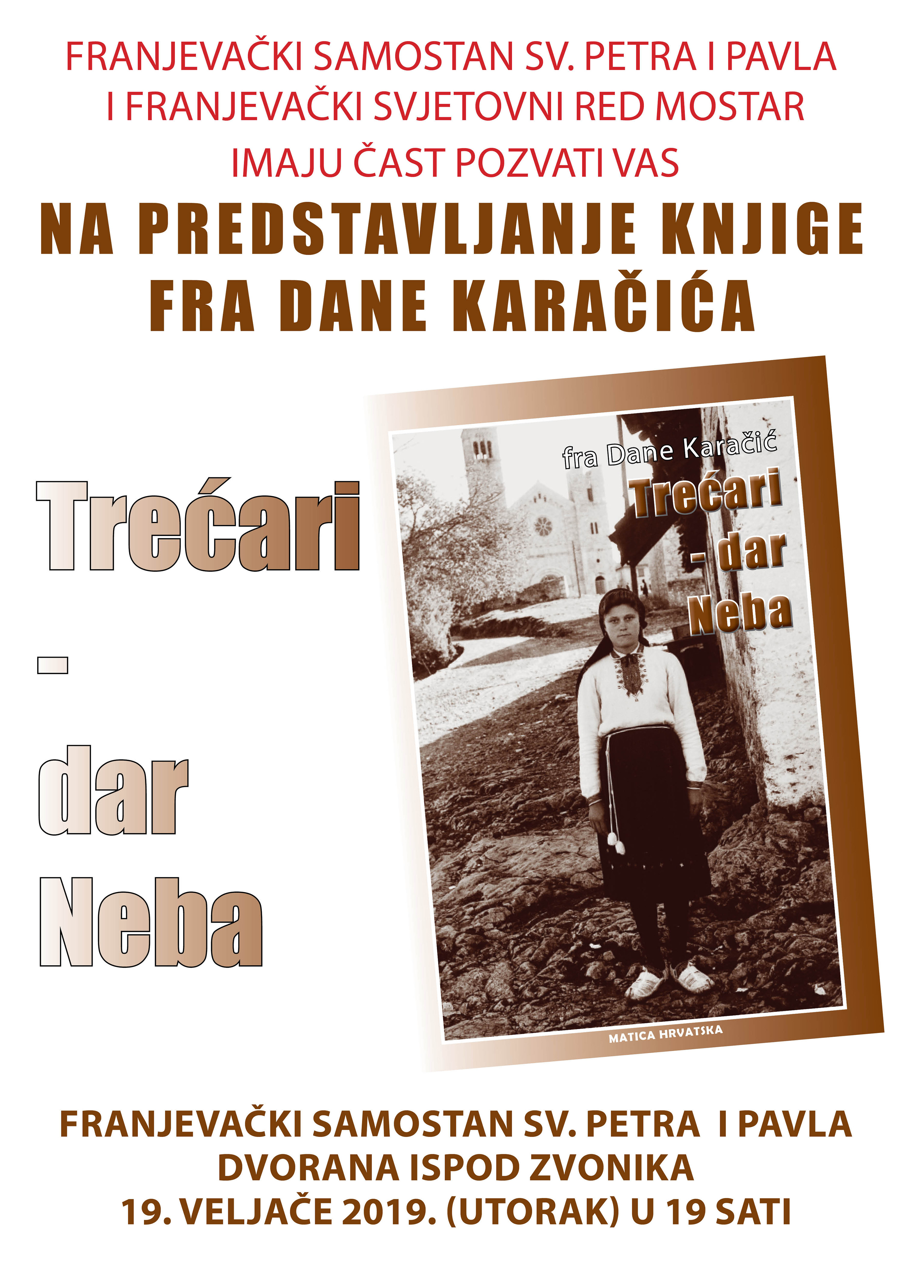 Predstavljanje knjige fra Dane Karačića "Trećari-dar Neba"