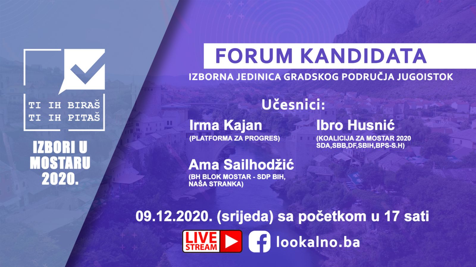 Forum kandidata za Gradsko vijeće u Mostaru za izbornu jedinicu Jugoistok