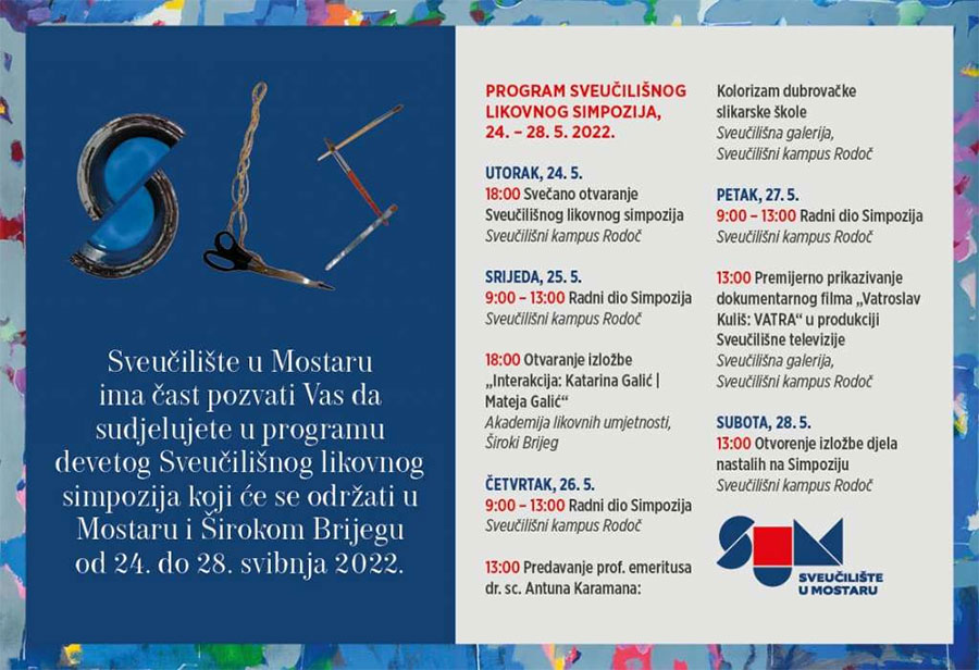 Otvaranje 9. Sveučilišnog likovnog simpozija u utorak u Mostaru
