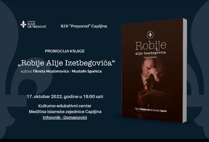 U Čapljini promociju knjige "Robije Alije Izetbegovića"