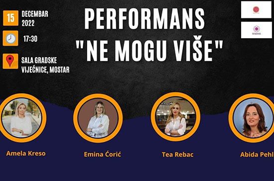 Performans ''Ne mogu više'' u Mostaru