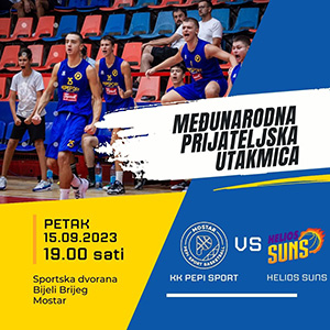 Najava međunarodne prijateljske utakmice KK Pepi Sport - Helios Suns Domžale