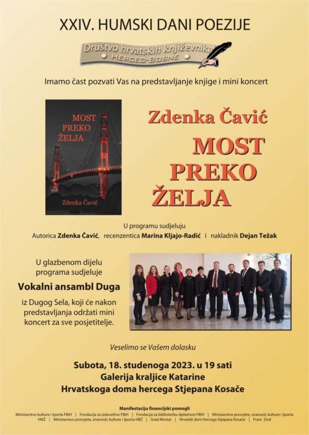 Predstavljanje knjige 'Most preko želja' u Mostaru