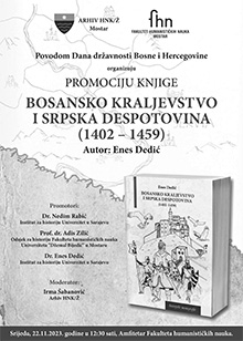 Promocija knjige - Bosansko kraljevstvo i srpska despotovina