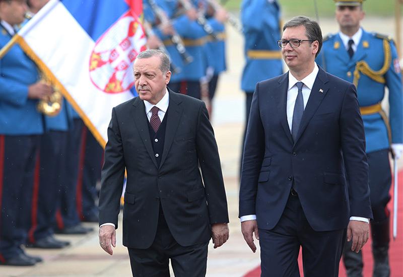 Svečani doček Erdogana ispred Palate Srbije 