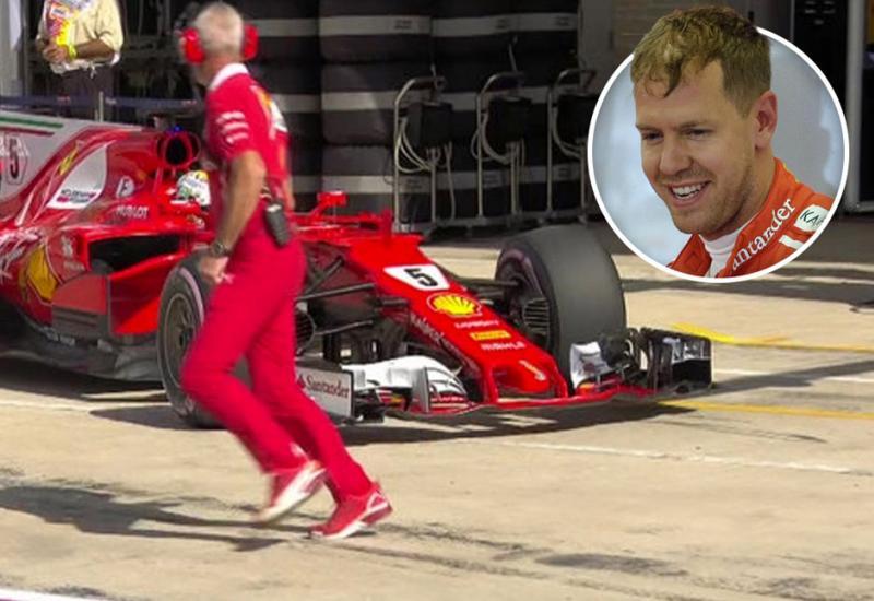 Vettel skrenuo u pogrešan boks i zamalo pregazio mehaničara