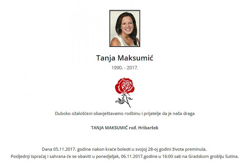 Preminula Tanja Maksumić 