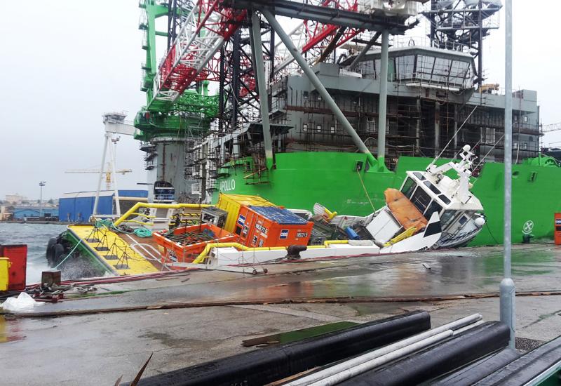 Pomorska nesreća u pulskom Uljaniku: Naftna platforma udarila u brod Silni