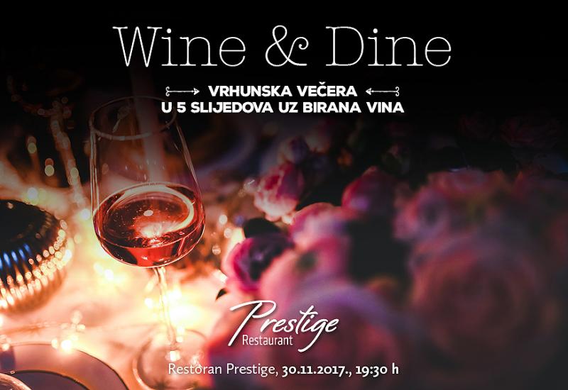 Wine & Dine u restoranu Prestige
