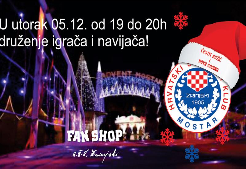 Advent u Mostaru: U utorak druženje igrača i navijača HŠK Zrinjski