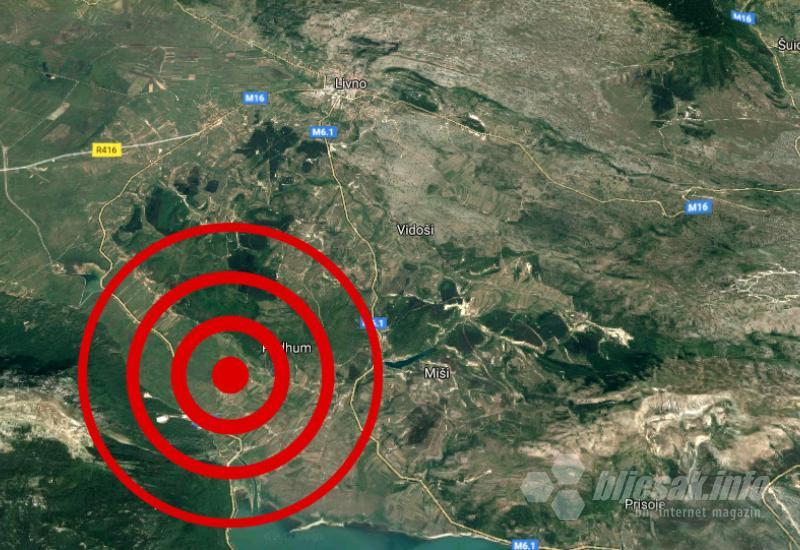 Epicentar potresa bio je kod Podhuma - Potres pogodio Livno