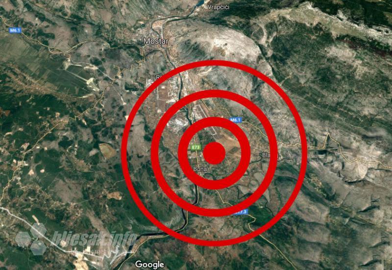 Potres kod Mostara - Snažan potres pogodio Hercegovinu