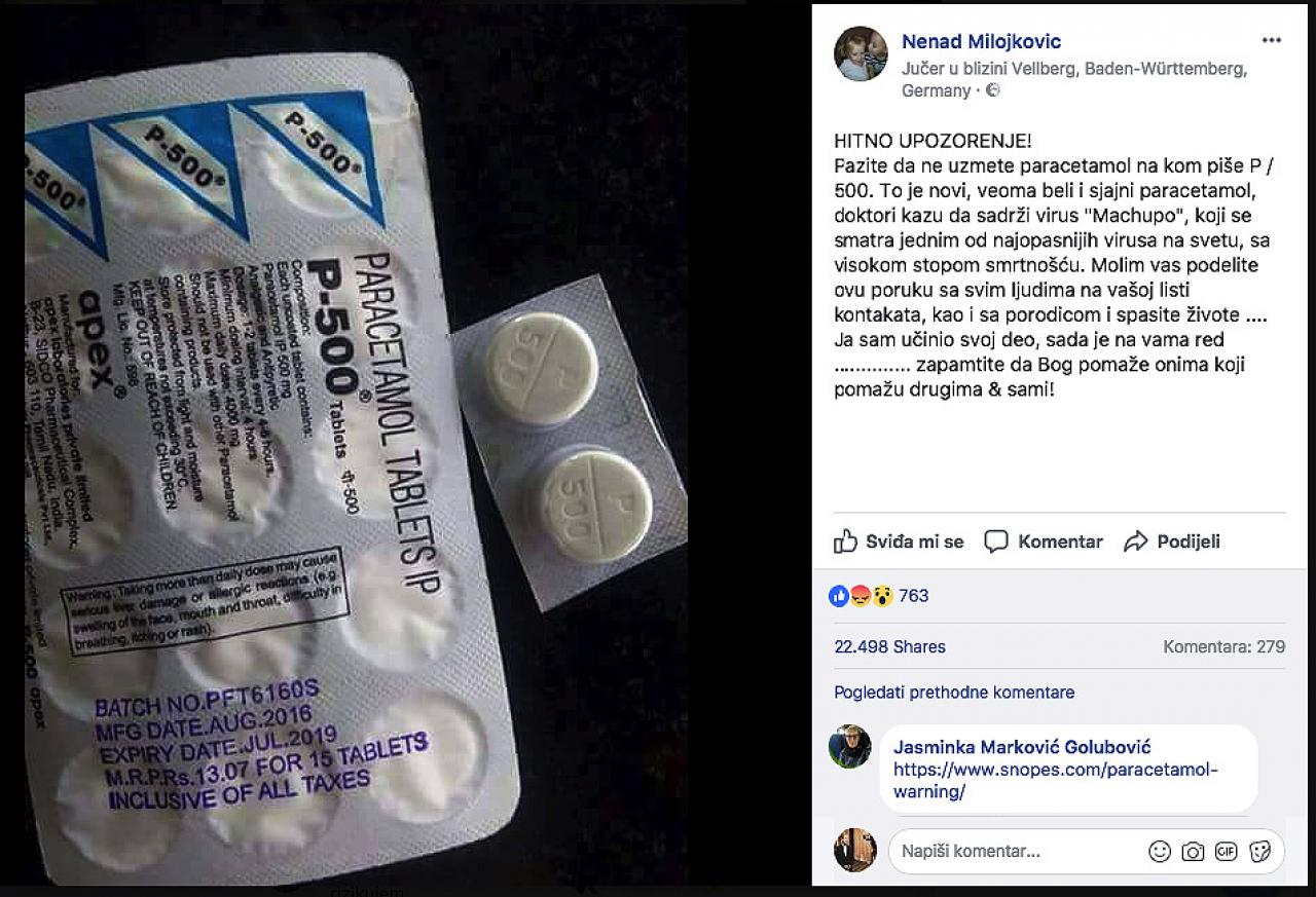 Se puede tomar paracetamol con la regla