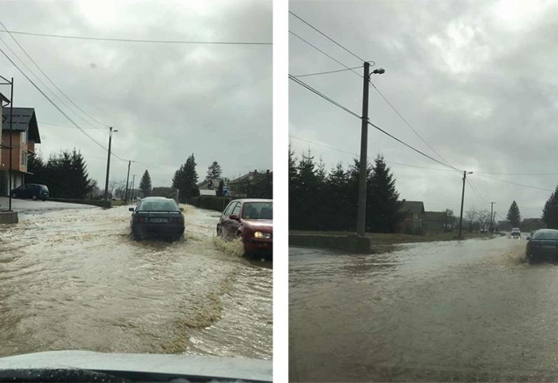  - Voda došla do kuća, zbog izlijevanja vode obustavljen promet Kiseljak-Kreševo