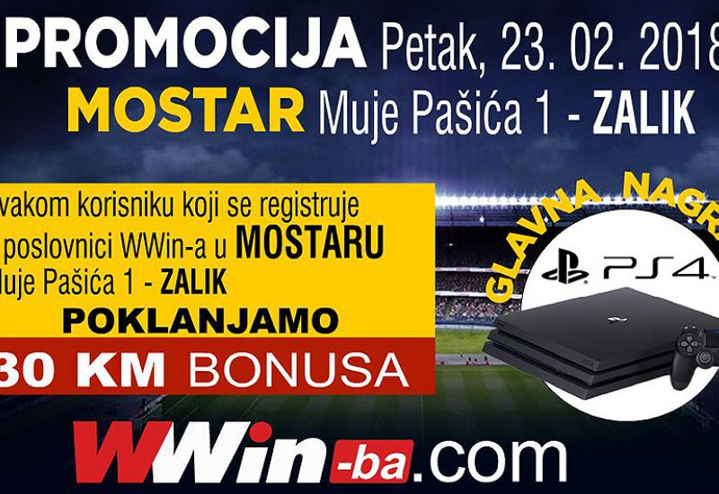 Promocija WWin u Mostaru - 30KM Bonus + PS4