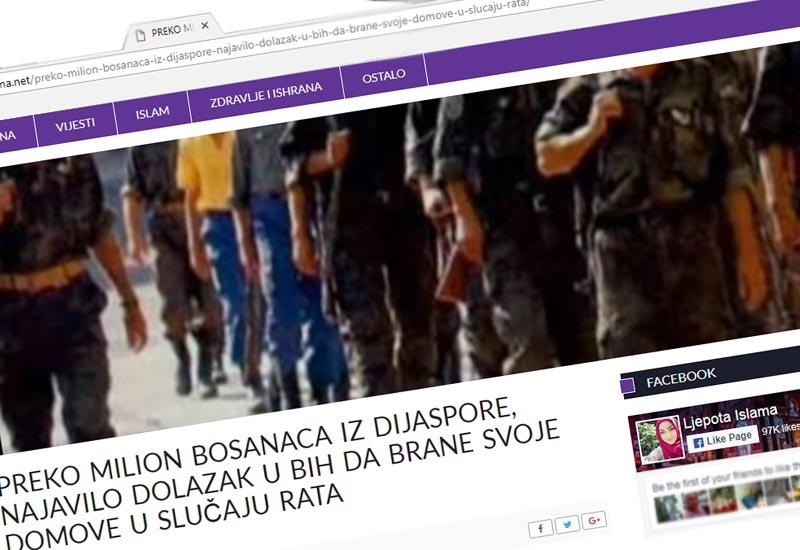 Portal ozbiljno tvrdi: Milijun Bosanaca dolazi u BiH u slučaju rata