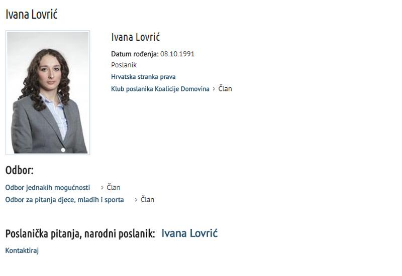 Zastupnica HSP-a Ivana Lovrić - Ivana Lovrić zaradila 70.000 KM u parlamentu, a nije progovorila ni riječi