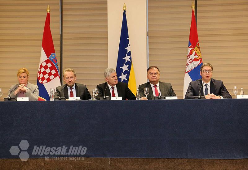Mostarska trilaterala - Lideri regije: U Mostaru dogovorena šutnja o prošlosti